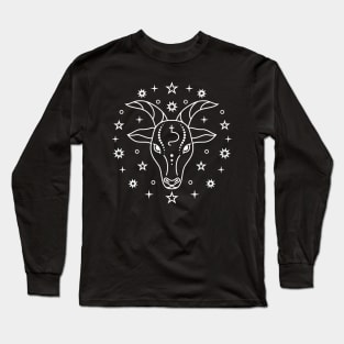 Capricorn Zodiac Emblem Astrogy Long Sleeve T-Shirt